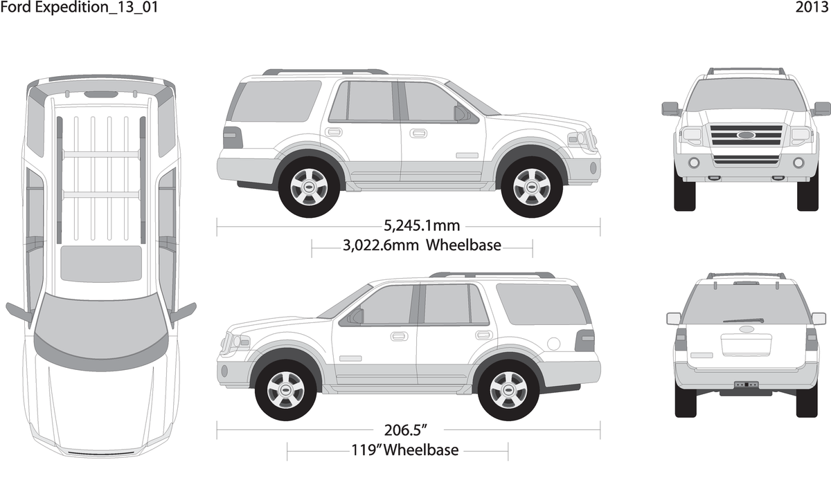 2013 Ford Expedition V01 Vehicle Wrap Template