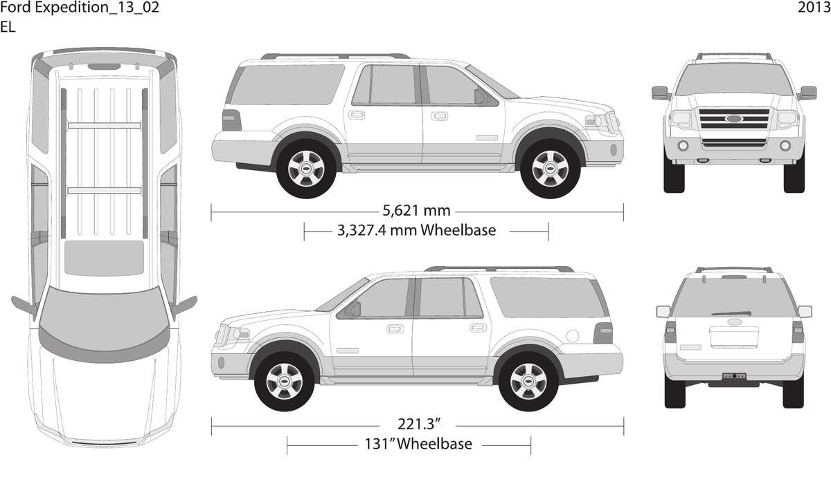 2013 Ford Expedition vector wrap template V02, Design-Ready PDF - GravBase