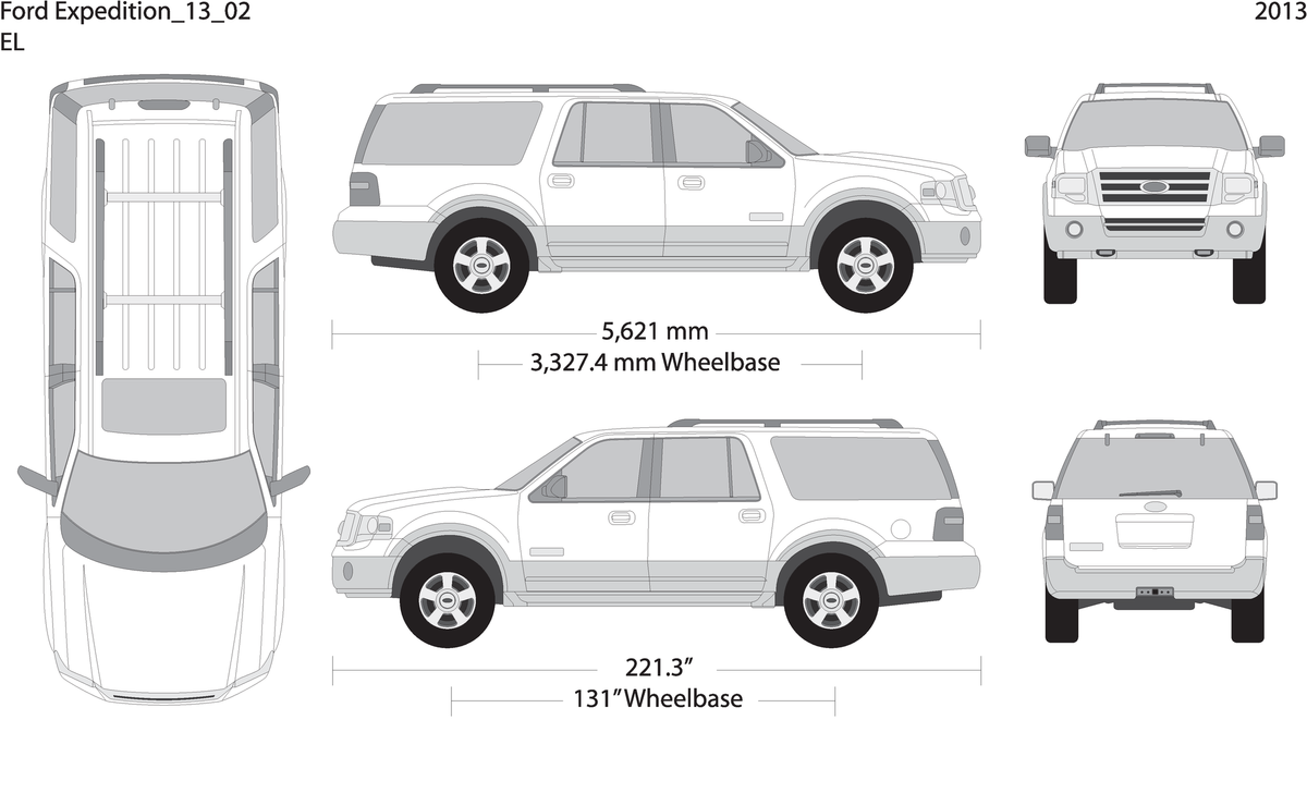 2013 Ford Expedition V02 Vehicle Wrap Template