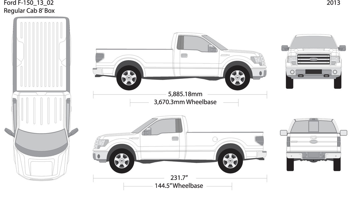 2013 Ford F 150 V02 Vehicle Wrap Template