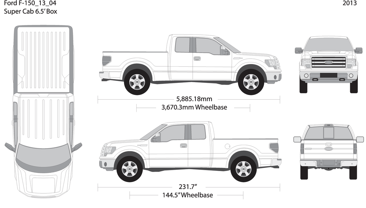 2013 Ford F 150 V04 Vehicle Wrap Template