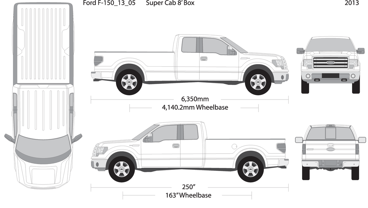 2013 Ford F 150 V05 Vehicle Wrap Template