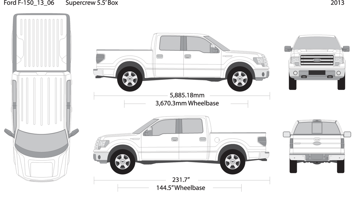 2013 Ford F 150 V06 Vehicle Wrap Template