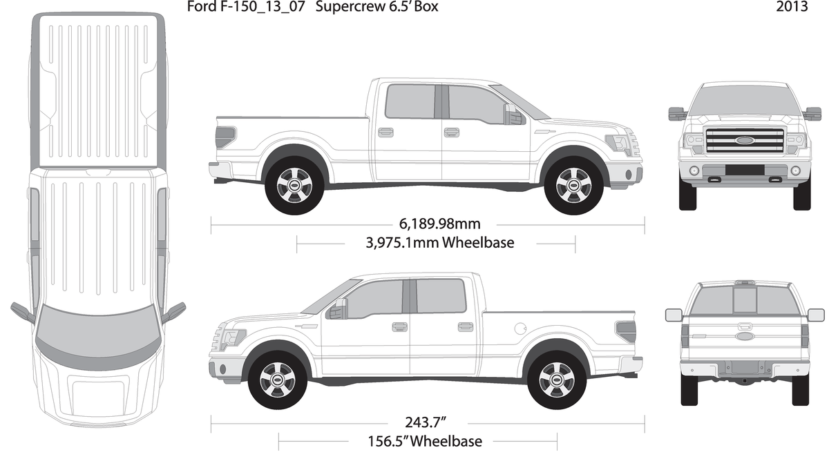 2013 Ford F 150 V07 Vehicle Wrap Template