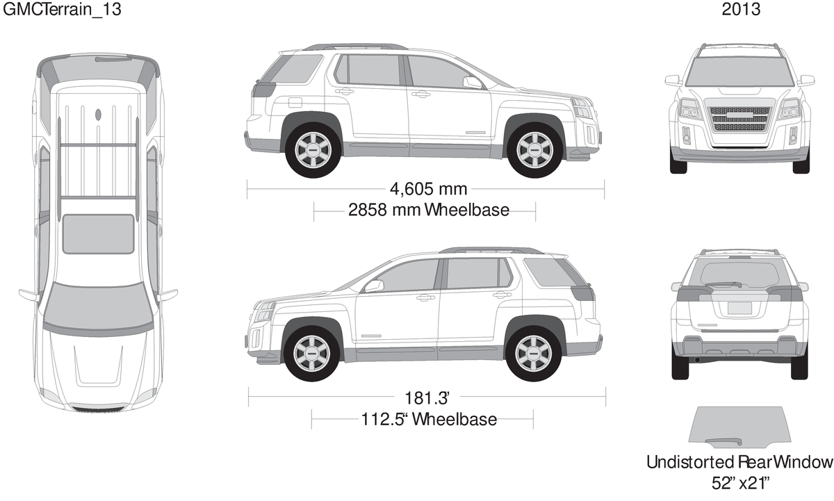 2013 Gmc Terrain V13 Vehicle Wrap Template