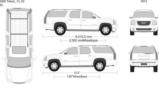 2013 GMC Yukon vector wrap template V02, Design-Ready PDF - GravBase