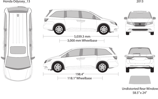 2013 Honda Odyssey vector wrap template, Design-Ready PDF - GravBase