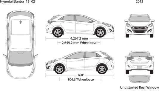 2013 Hyundai Elantra vector wrap template V02, Design-Ready PDF - GravBase