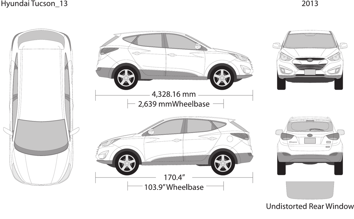 2013 Hyundai Tucson vector wrap template, Design-Ready PDF - GravBase