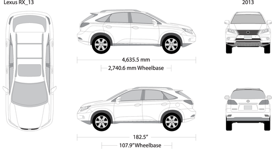 2013 Lexus Rx V13 Vehicle Wrap Template