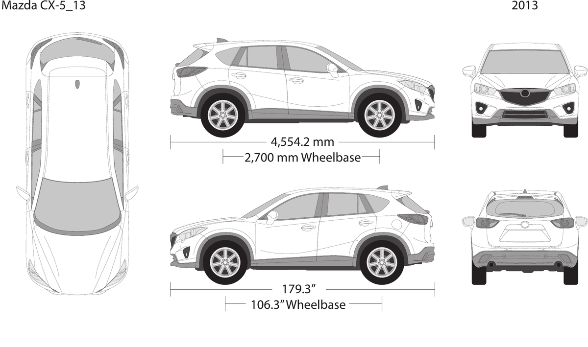 2013 Mazda CX-5 vector wrap template, Design-Ready PDF - GravBase