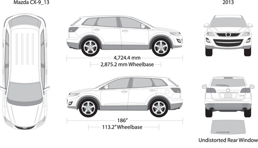 2013 Mazda Cx 9 V13 Vehicle Wrap Template
