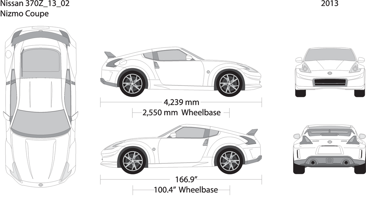 2013 Nissan 370Z V02 Vehicle Wrap Template