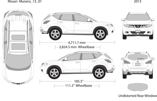 2013 Nissan Murano vector wrap template V01, Design-Ready PDF - GravBase