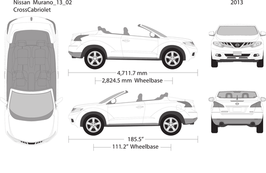2013 Nissan Murano vector wrap template V02, Design-Ready PDF - GravBase