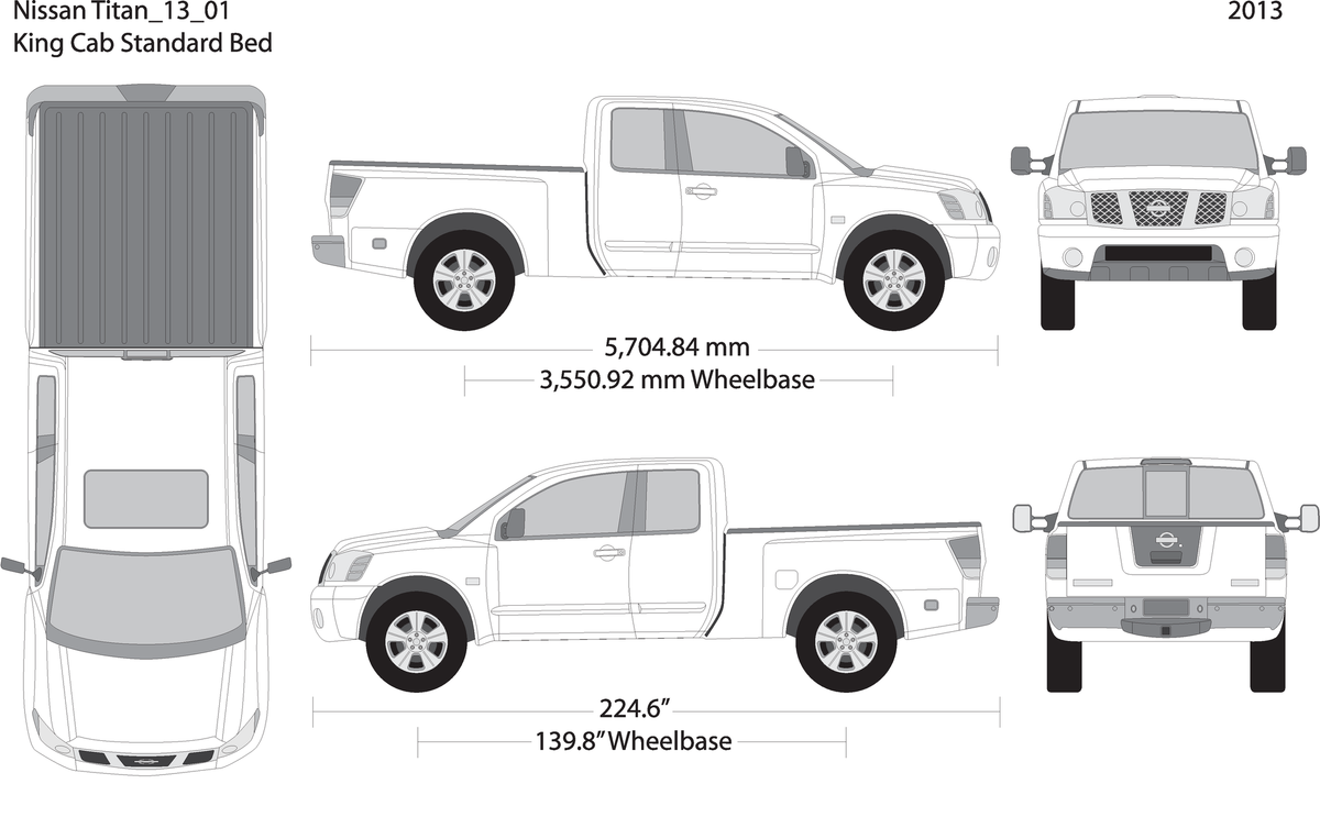 2013 Nissan Titan V01 Vehicle Wrap Template