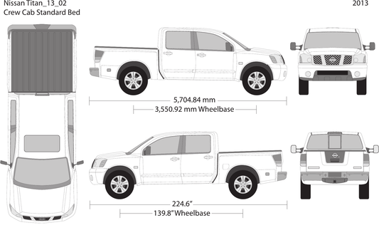 2013 Nissan Titan vector wrap template V02, Design-Ready PDF - GravBase