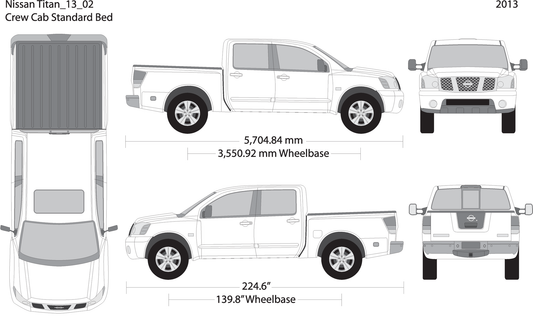 2013 Nissan Titan V02 Vehicle Wrap Template