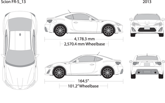 2013 Scion Fr S V01 Vehicle Wrap Template