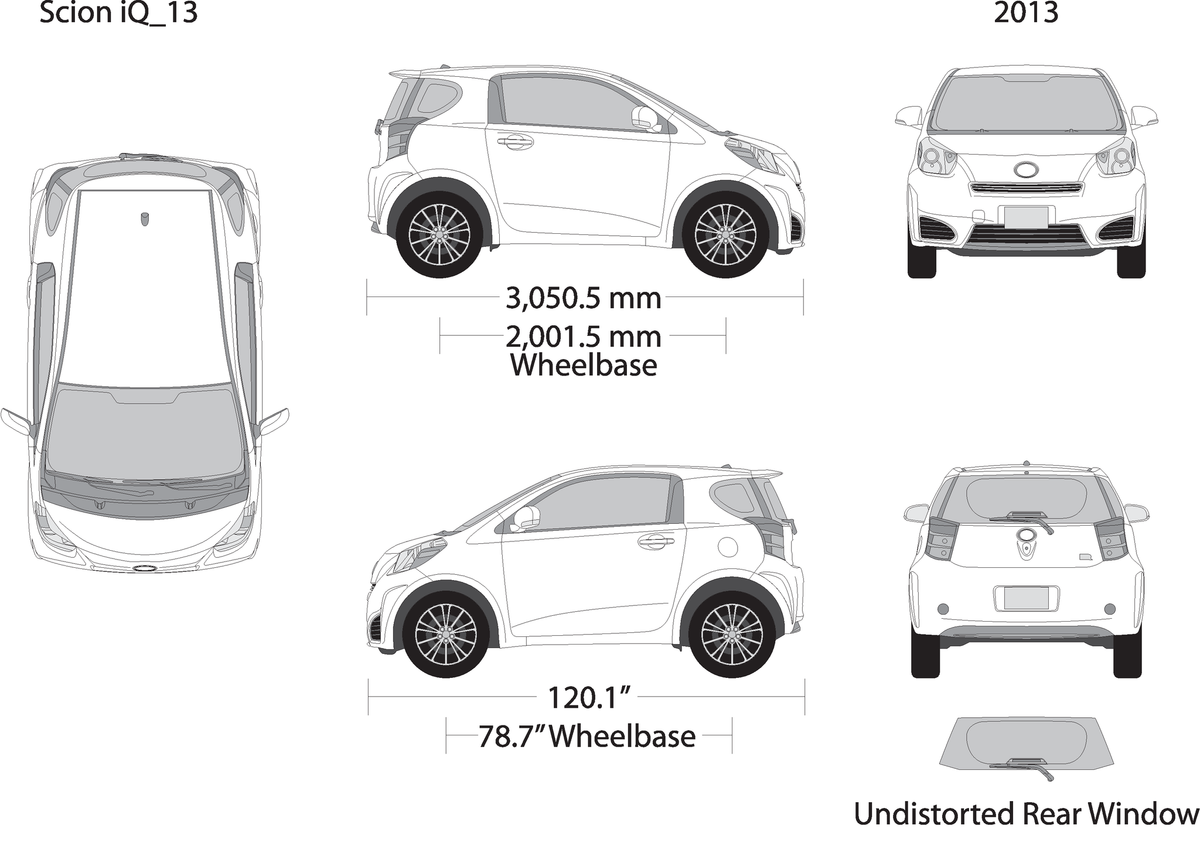 2013 Scion Iq V13 Vehicle Wrap Template