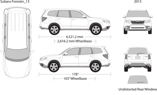 2013 Subaru Forester vector wrap template, Design-Ready PDF - GravBase