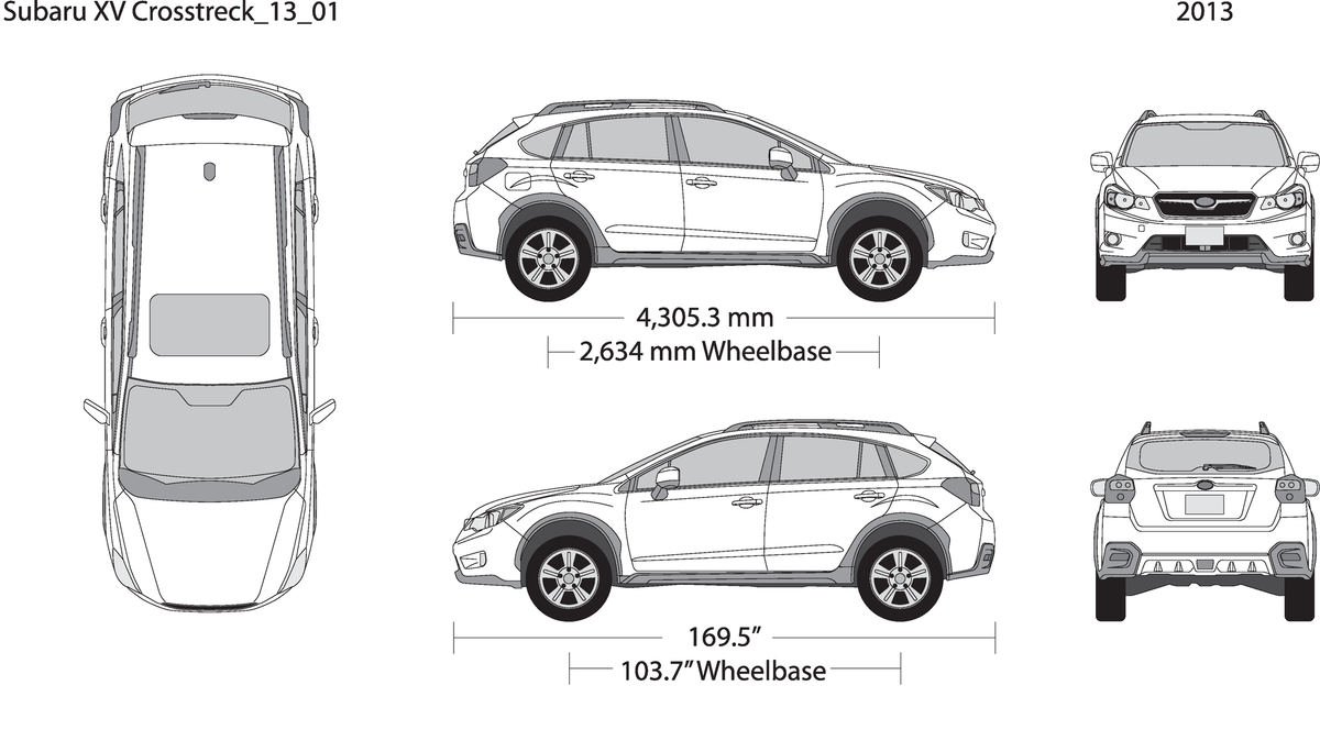2013 Subaru Xv Crosstrek V01 Vehicle Wrap Template