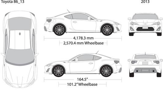 2013 Toyota 86 V13 Vehicle Wrap Template
