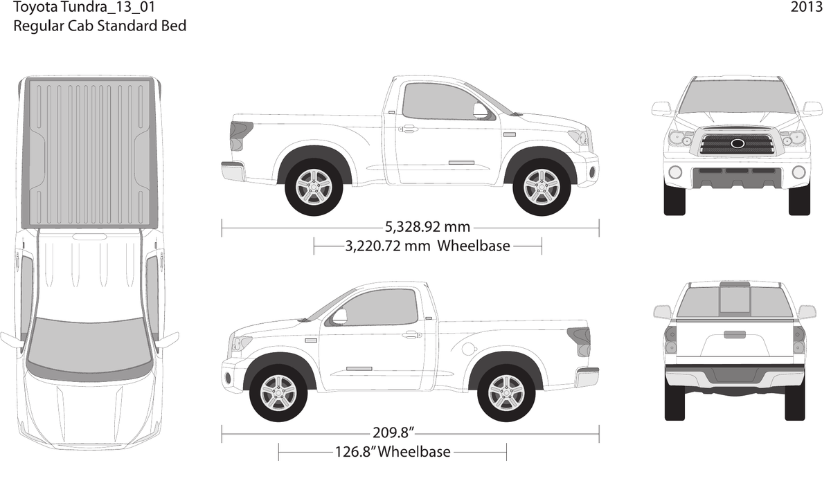 2013 Toyota Tundra vector wrap template V01, Design-Ready PDF - GravBase
