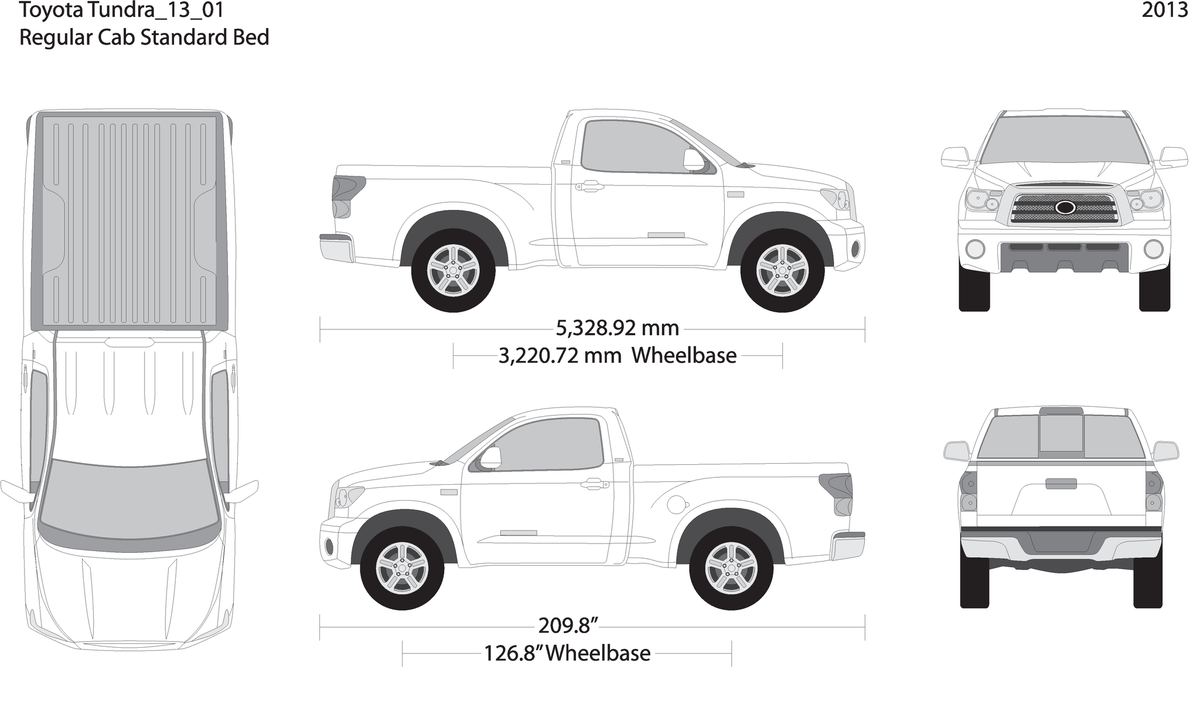 2013 Toyota Tundra V01 Vehicle Wrap Template