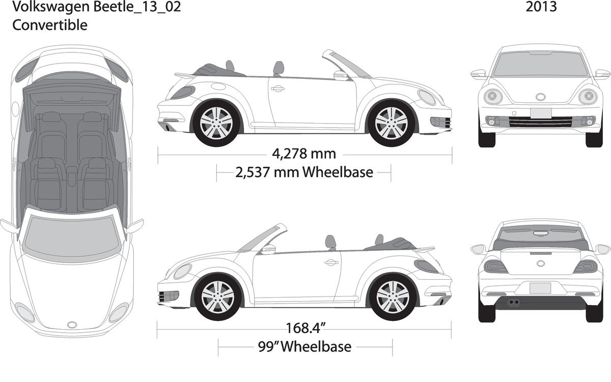 2013 Volkswagen Beetle V02 Vehicle Wrap Template