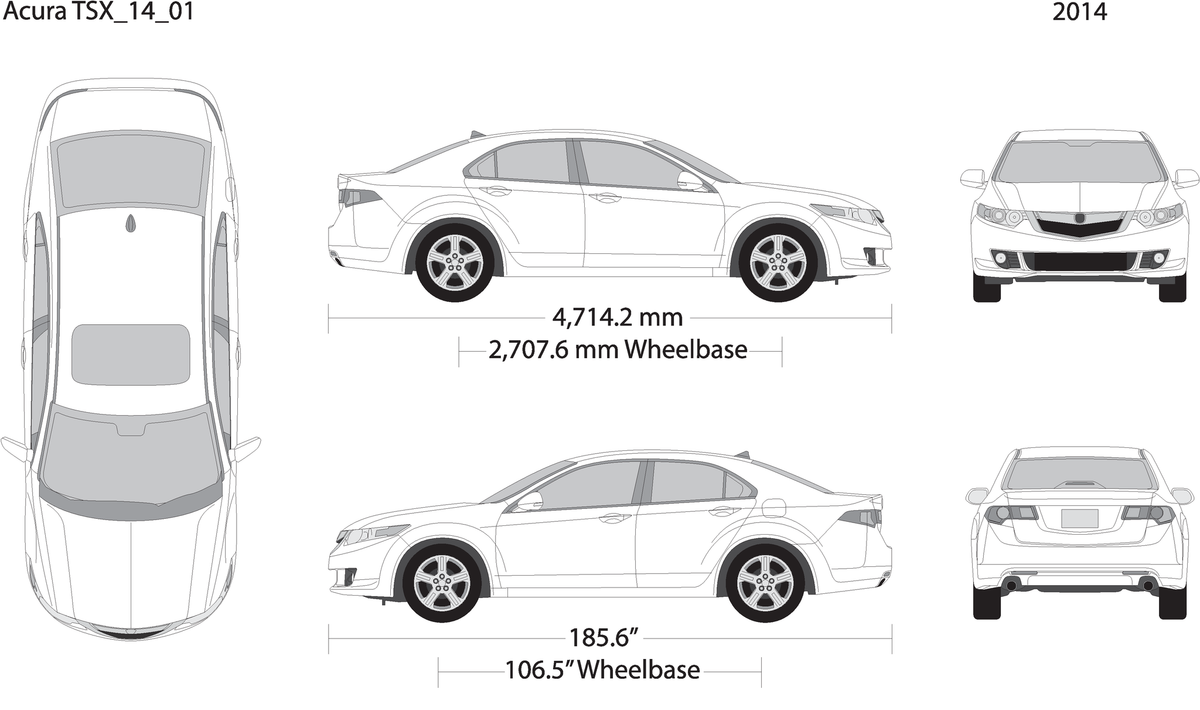 2014 Acura Tsx V01 Vehicle Wrap Template