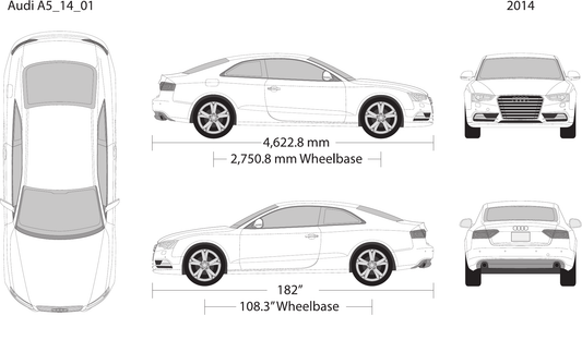 2014 Audi A5 Vector Wrap Template - GravBase