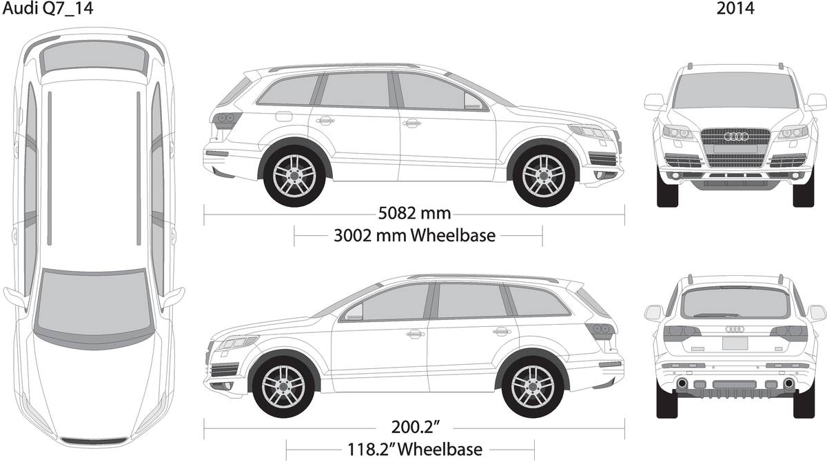 2014 Audi Q7 V14 Vehicle Wrap Template