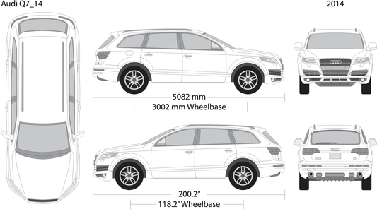 2014 Audi Q7 V14 Vehicle Wrap Template