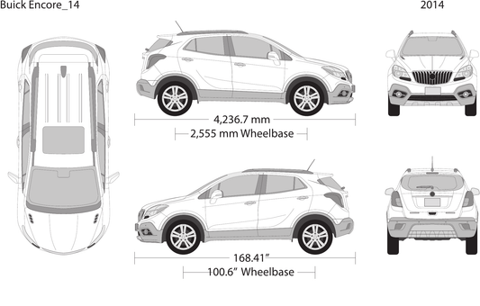 2014 Buick Encore vector wrap template, Design-Ready PDF - GravBase