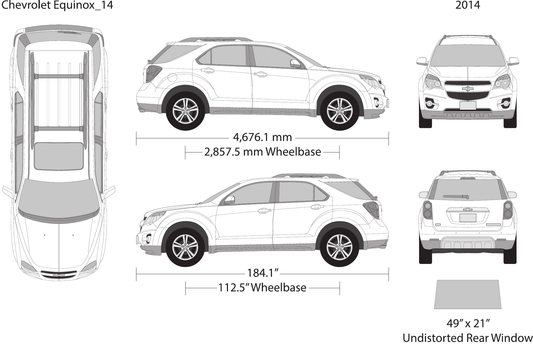 2014 Chevy Equinox vector wrap template, Design-Ready PDF - GravBase