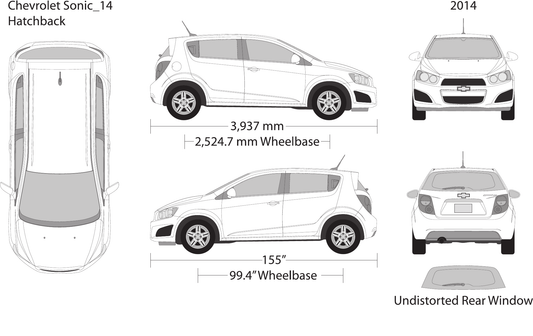 2014 Chevy Sonic vector wrap template V01, Design-Ready PDF - GravBase
