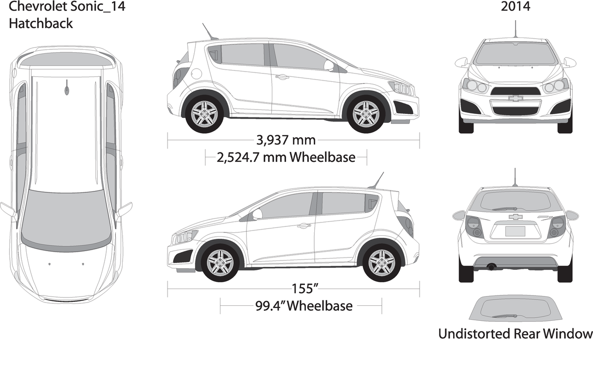 2014 Chevy Sonic V01 Vehicle Wrap Template