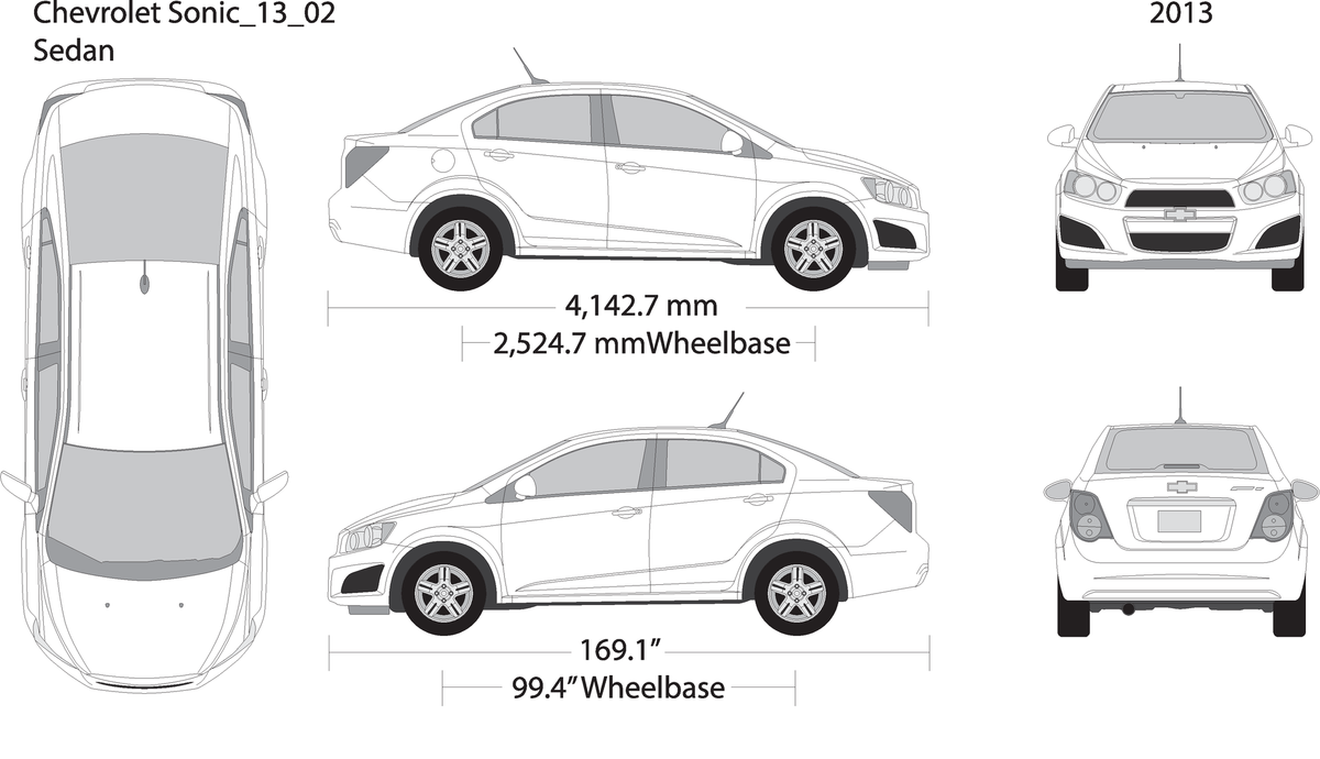 2014 Chevy Sonic V02 Vehicle Wrap Template