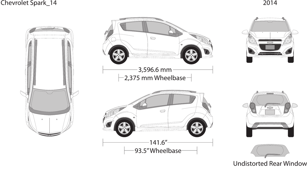 2014 Chevy Spark vector wrap template, Design-Ready PDF - GravBase