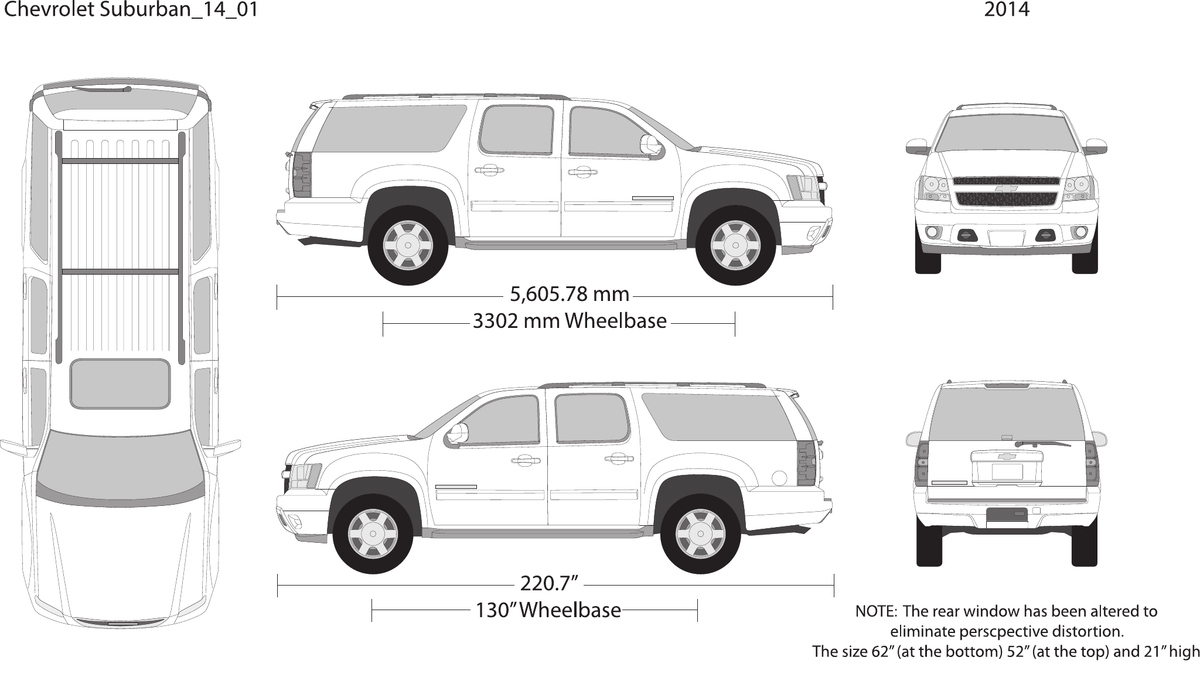 2014 Chevy Suburban vector wrap template, Design-Ready PDF - GravBase
