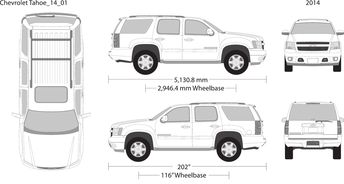 2014 Chevy Tahoe vector wrap template, Design-Ready PDF - GravBase