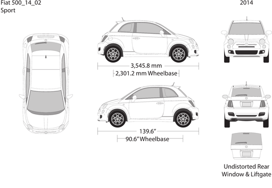 2014 Fiat 500 vector wrap template V02, Design-Ready PDF - GravBase