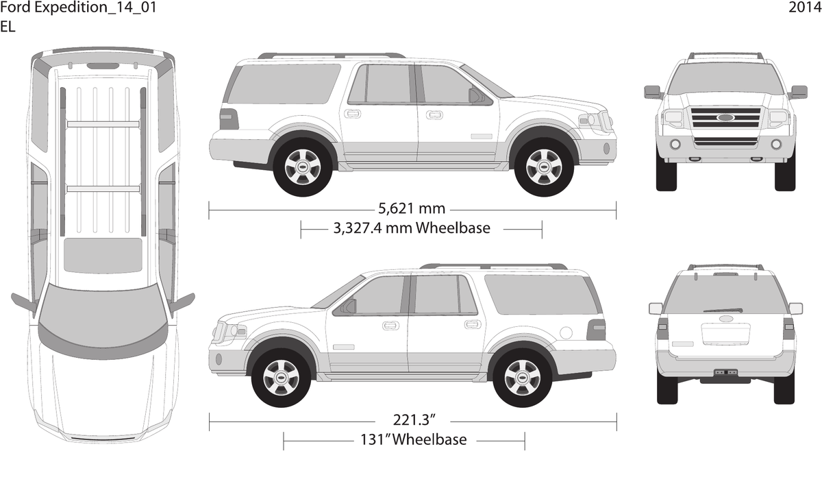 2014 Ford Expedition vector wrap template V02, Design-Ready PDF - GravBase