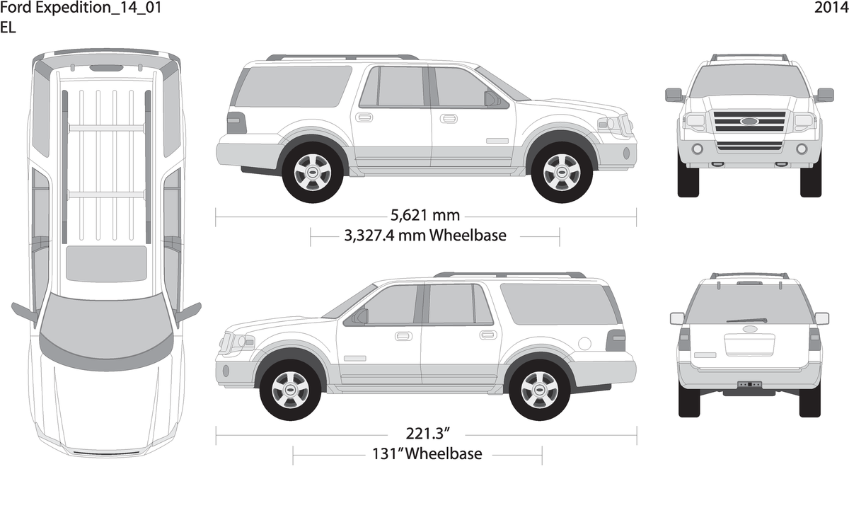 2014 Ford Expedition V02 Vehicle Wrap Template