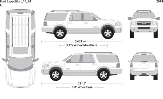 2014 Ford Expedition V02 Vehicle Wrap Template