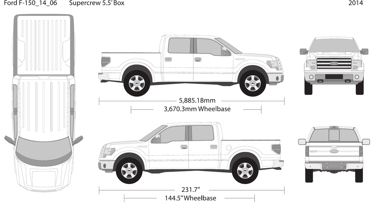 2014 Ford F-150 vector wrap template V06, Design-Ready PDF - GravBase