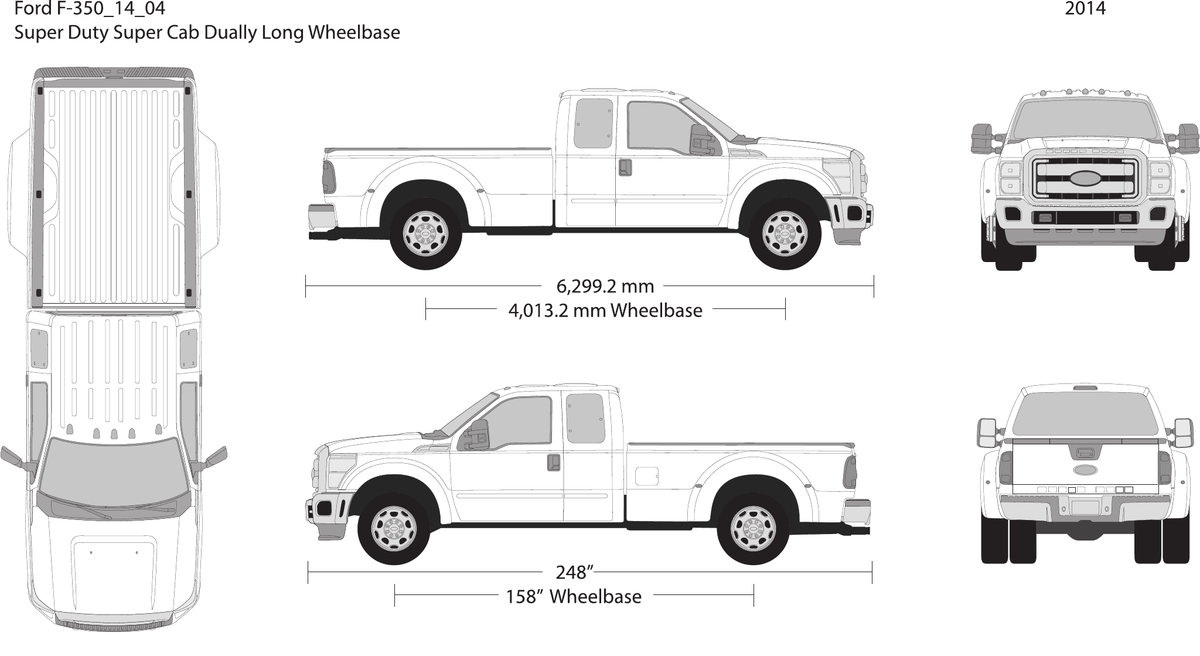 2014 Ford F-350 vector wrap template V04, Design-Ready PDF - GravBase