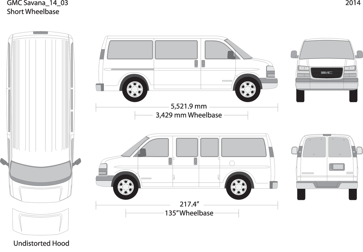 2014 Gmc Savana V03 Vehicle Wrap Template