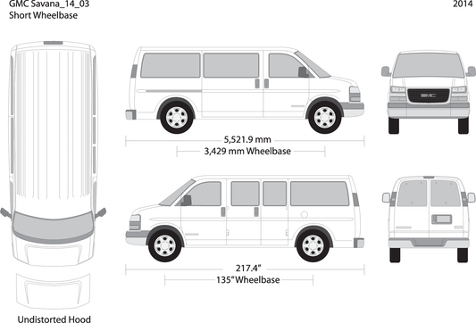 2014 Gmc Savana V03 Vehicle Wrap Template